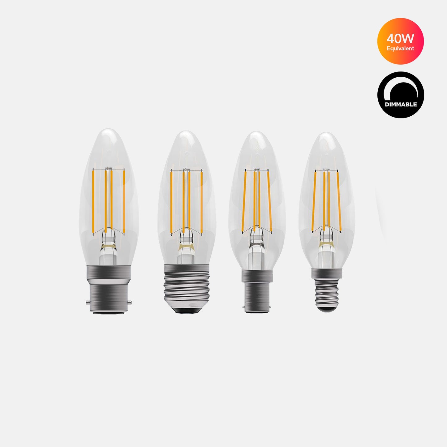 4W LED Candle Dimmable Warm & Cool White