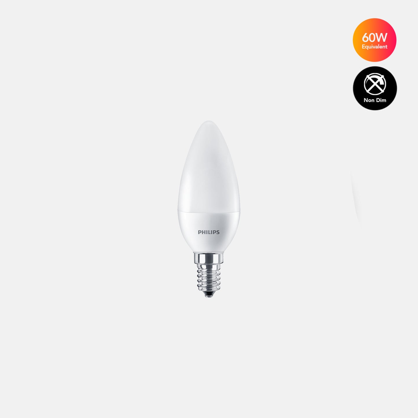 7W - 60W Philips LED Candle SES E14 Warm White 2700K