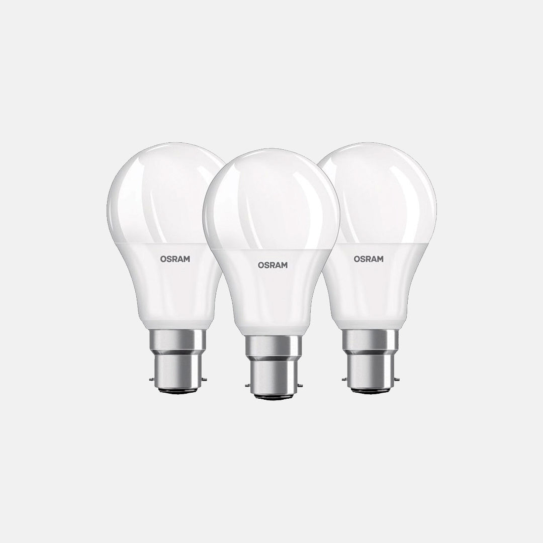 OSRAM 3 Pack Classic LED bulb B22d 8.5W 2700K